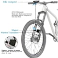 Miniatyrbild 6 av 7: Cykelkompis, din ultimata cykelhastighetsmätare och cykelkilometerräknare, med multifunktioner och grön bakgrundsbelysning för förbättrad synlighet,