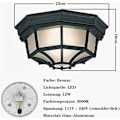 Miniatyrbild 2 av 5: 12W LED-utomhusplafond med rörelsesensor