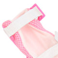 Miniatyrbild 4 av 8: 6 st / set rullskridsko skyddsutrustning justerbar knä armbåge handflata skydd för 6-18 år gammal rosa