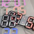 Miniatyrbild 3 av 5: Intelligent 3D digital klocka väckarklocka digital väggklocka LED