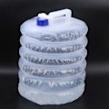 Miniatyrbild 8 av 8: 2PCS Utomhus Fällbar Vattenhink Bärbar Plast Vattenpåse Flaska för Camping Vandring