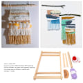 Miniatyrbild 7 av 8: 1 Set Vävstol Kit Flerfunktionell Innovativ Pedagogisk DIY Handgjord Trävävstol för Barn