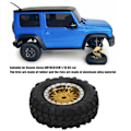 Miniatyrbild 8 av 8: 4 st RC-bilhjul Mesh-hjul och däckset för Xiaomi Jimny XMYKC01CM 1/16 Fjärrstyrda bilar Guld