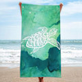 Miniatyrbild 1 av 7: Strandhandduk, Strandhandduk XXL, Mikrofiber Strandhandduk, Snabbtorkande Sandfri Handduk för Sport Resor Yoga Camping Strand Gym (Grön)