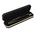 Miniatyrbilde 8 av 10: LED Smykkeskrin for Ringer & Armbånd - Elegant Visnings- & Oppbevaringsboks for Frieri, Forlovelser og Bryllup - Svart