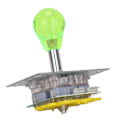 Miniatyrbild 5 av 11: Arcade Joystick Kit Färgglad 5-polig Oval Kristall Helt Automatisk LED Färgglad Upplyst Joystick för Spelkonsoler