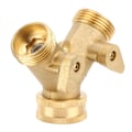 Miniatyrbillede 8 af 11: 3/4 Tommer 2-Vejs Havevandingsfordeler Have Messing Vandforbindelse med Ventil US Standard