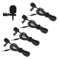 Miniatyrbillede 8 af 8: 4 stk. Lavalier Clip On Mikrofon 3,5 mm Interface til Mobiltelefonoptagelse