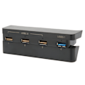 Miniatyrbilde 3 av 11: USB-hub med høy hastighet, 4 porter, USB 3.1 og 2.0, USB-forlengelseslader for PS4 Slim spillkonsoll
