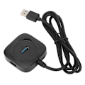 Miniatyrbild 7 av 11: USB 3.0 Hub Svart Hög Effekt 4 Portar Samtidigt Användning Stabil Långvarig för Underhållning Kontor