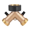 Miniatyrbilde 2 av 11: Messing Vannkran Adapter 2 Veis Y-Form 3/4 Slangekobling Hagevanning (Amerikansk Standard)