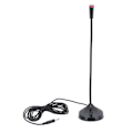 Miniatyrbilde 1 av 11: Svanehals Trådløs Mikrofon Svart 360 Grader Opptak Desktop Svanehals Mikrofon for Karaoke Konferanse Opptak 3.5mm