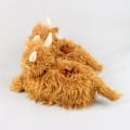 Miniatyrbild 2 av 10: Highland Cow Plyschtofflor Skotsk Highland Cow Långhårig Ko Cartoon Hem Bomulls Skor Small Size: Innersula längd 24.2cm