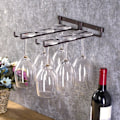 Miniatyrbillede 4 af 10: Dobbelt Glasophæng til Hængende Metal Vinbægre og Goblets - Omvendt Holder til Bar og Køkkenbrug