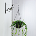 Miniatyrbilde 9 av 11: (Liten Fugl) Justerbar Teleskopisk Blomsterkurv Hengerbrakett Utendørs Balkong Fuglemater Veggkrok (30*24cm) Materiale: Jernkunst