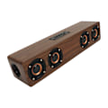 Miniatyrbild 6 av 11: Trä Bluetooth-högtalare väckarklocka med 4 högtalare 4 spelmod hög effekt digital klocka för sovrum sängbord träkorn