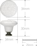 Miniatyrbild 2 av 4: 12-pack Vintage Cabinet Knobs with 34mm Round Ceramic Handles, Rose