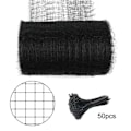 Miniatyrbilde 5 av 11: Hagenett og gjerde mot fugler og hjort Fuglenett Netting 4,2 meter lang og 4,2 meter bred (hull 1,2 cm tykk 12g/m2. Inkluderer 50 stk kabelbindere)