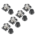 Miniatyrbilde 7 av 11: 5 stk Dobbelt-akse Joystick-modul for PS2 Spillkontroll Spillkontrollspaken Kontrollspaken Sensor for Arduino