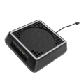 Miniatyrbilde 3 av 11: Kjølefan for bunnen 2.4A 5V 3 vindhastigheter Berøringssensor USB Kjølefan med lyslist for Xbox Series X Svart