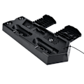 Miniatyrbild 4 av 10: Bärbar 3-i-1 Laddningsdocka Laddningsbas för PS4 Slim Pro VR