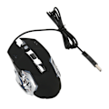 Miniatyrbillede 2 af 11: Ledningsforbundet Gaming Mus USB Optisk Computer Mus med RGB Baggrundsbelysning 4 Justerbar DPI Op til 3600 Bærbar Lydløs Mus til Windows 7 8 10 XP Sort