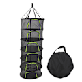 Miniatyrbillede 1 af 11: Foldbar Plante Tørring Net Multilayer Lynlås Design 60cm Diameter Urte Knopper Tør Net med Opbevaringspose 6 Lag
