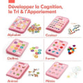 Miniatyrbilde 4 av 5: Filtbrett for tidlig læring pedagogiske leker 2 år gammel, 5 lag Montessori brett leker 3 år gamle jenter, aktivitetsbrett for å lære livserfaringer E