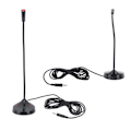Miniatyrbilde 10 av 11: Svanehals Trådløs Mikrofon Svart 360 Grader Opptak Desktop Svanehals Mikrofon for Karaoke Konferanse Opptak 3.5mm