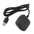 Miniatyrbild 8 av 11: USB 3.0 Hub Svart Hög Effekt 4 Portar Samtidigt Användning Stabil Långvarig för Underhållning Kontor