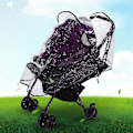 Miniatyrbild 9 av 9: Andningsbart Vattentätt Utomhus Babyvagns Regnöverdrag - Vind- och Dammskydd för Barnvagnstillbehör