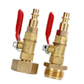 Miniatyrbillede 4 af 11: 2 stk. Messing Vinteraftapningsadapter 3/4 Indvendig og Udvendig Gevind Messing Hurtigadapter