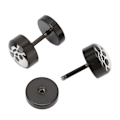 Miniatyrbilde 8 av 10: 2 stk Skalleøredobber, Retro DIY Små Lette 14mm/0.6in Lengde Sorte Studder i Legering Materiale for Menn Hverdagsbruk