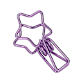 Pikkukuva 5 / 10: 100 Purppuraista Tähti-Sidosliitintä | Piirroshahmo-Design, Kestävät Metalliset Liittimet Vahvalla Pitovoimalla Toimistoon, Kirjanpitoon ja Lippujen Hallintaan
