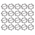 Miniatyrbilde 3 av 10: 20 stk Blomstformede Ti-legering Bar Spenner for DIY Klær Tilbehør - Kryssdesign Dekorasjoner