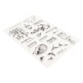 Miniatyrbilde 6 av 10: Sett med 4 klare TPR-stempel for DIY-preging og scrapbooking-prosjekter