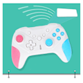 Miniatyrbillede 11 af 11: Trådløs Spilcontroller med 4 Programmerbare Knapper, 6-akset Sensor, USB-controller til Konsol, Pink Blå
