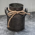 Pikkukuva 6 / 7: Puutarhan Metalliset Kasvi Ruukut Vintage Maitosäiliö Kukkakori Riippuva Kukkakori