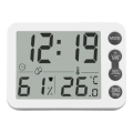 Miniatyrbillede 7 af 11: Indendørs Digital Temperatur- og Luftfugtighedsmåler Multifunktionel Elektronisk Termometer Hygrometer med Alarmfunktion Hvid Sort Nøgle