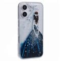 Compatible with iPhone 16 Plus Case Liquid Quicksand Pattern Soft TPU Back Cover Blue