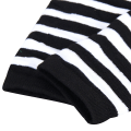 Miniatyrbilde 7 av 11: 2 stk Armvarmere Bomulls Polyester Stripe Fingerløse Komfortable Strikkhansker med Tommelhull Svart Hvit