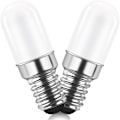 Pikkukuva 1 / 5: Set 2-E14 LED jääkaapin hehkulamppu, 1,5 W vastaa 15 W, kylmä valkoinen 6500 K, jääkaapin hehkulamppu, suolalamppu, ompelukone, ei himmennettävä