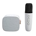 Pikkukuva 3 / 11: Mini Bluetooth-kaiutin Kannettava Langaton Kaiutin Karaoke-laite Mikrofonilla Kotijuhliin Syntymäpäiville Valkoinen