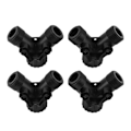 Miniatyrbillede 1 af 11: Tap Y Splitter 2 Vejs 2 Ventiler Slange Splitter Stik til Have Slange Hane EU Standard 4 stk Sort