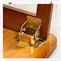 Miniatyrbilde 5 av 5: Self-Locking Folding Brackets Table Bed Locking Folding Legs-2 Pcs with Lock, Foldable Table Bracket, Foldable Bracket for Table Legs and Benches
