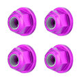 Pikkukuva 2 / 9: 4 kpl Alumiini M4 Rengasmutterit Sopivat Fayee 1/12 WL 1/12 12423 Maastoautolle Violetti 0119P