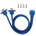 0.5m USB3.0 19PIN to 2AF Front Motherboard Panel Mount Cable with Screw Holes