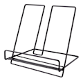 Miniatyrbillede 2 af 9: Jern Innovativ Bordplade Bogreol Stativ Holder til Tablets - Stilfuld Hjemmeindretning Stativ (Sort)