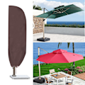 Miniatyrbillede 2 af 11: Vandafvisende Haveparasol Overtræk Beskytter Udendørs Terrasse Regn Overtræk (Kaffe)