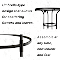 Miniatyrbillede 5 af 11: Enkelt cirkel paraply blomsterstand - sort, højde 155CM, cirkel diameter 28CM